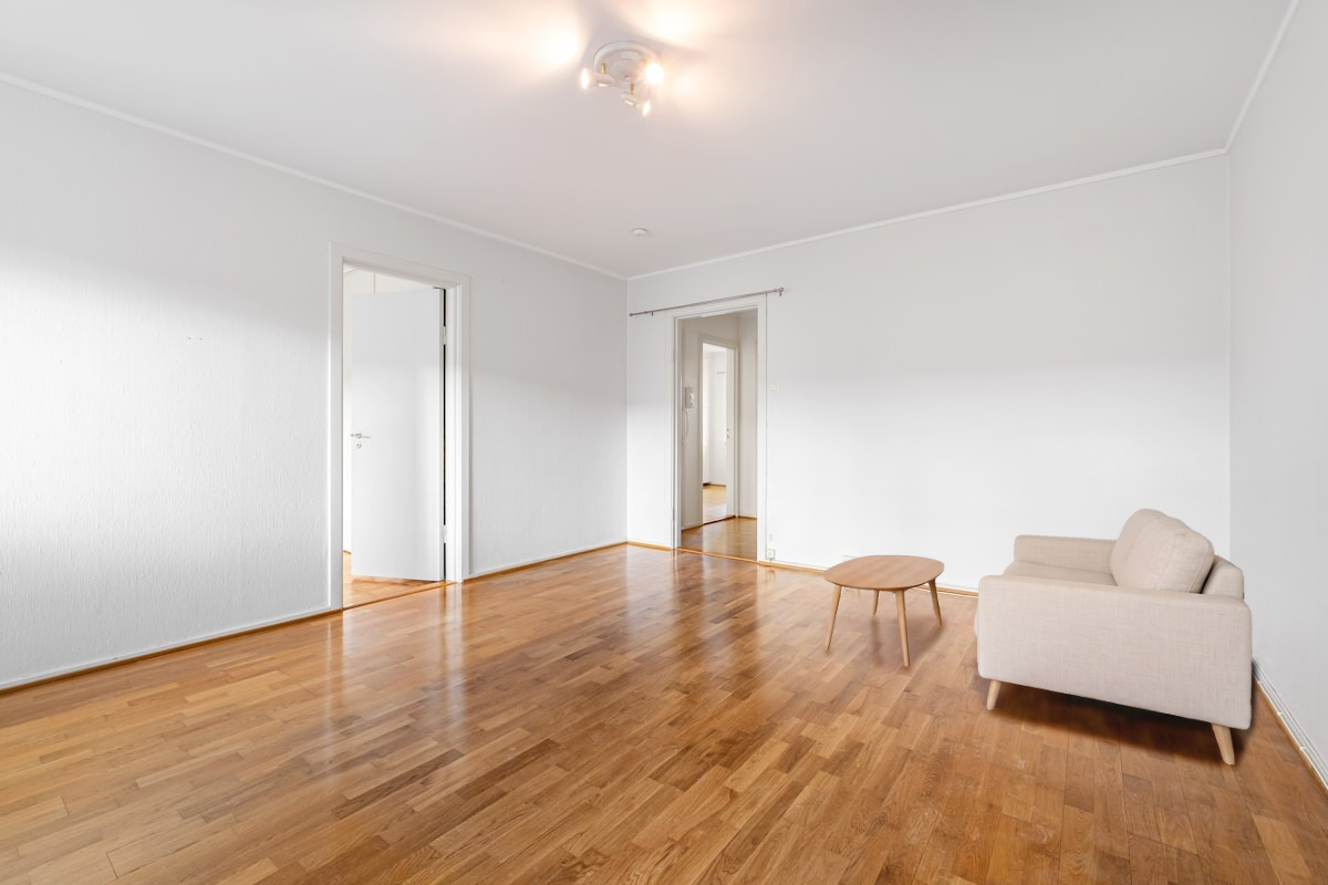 Same room with a Modern sofa and coffee table on empty floor only